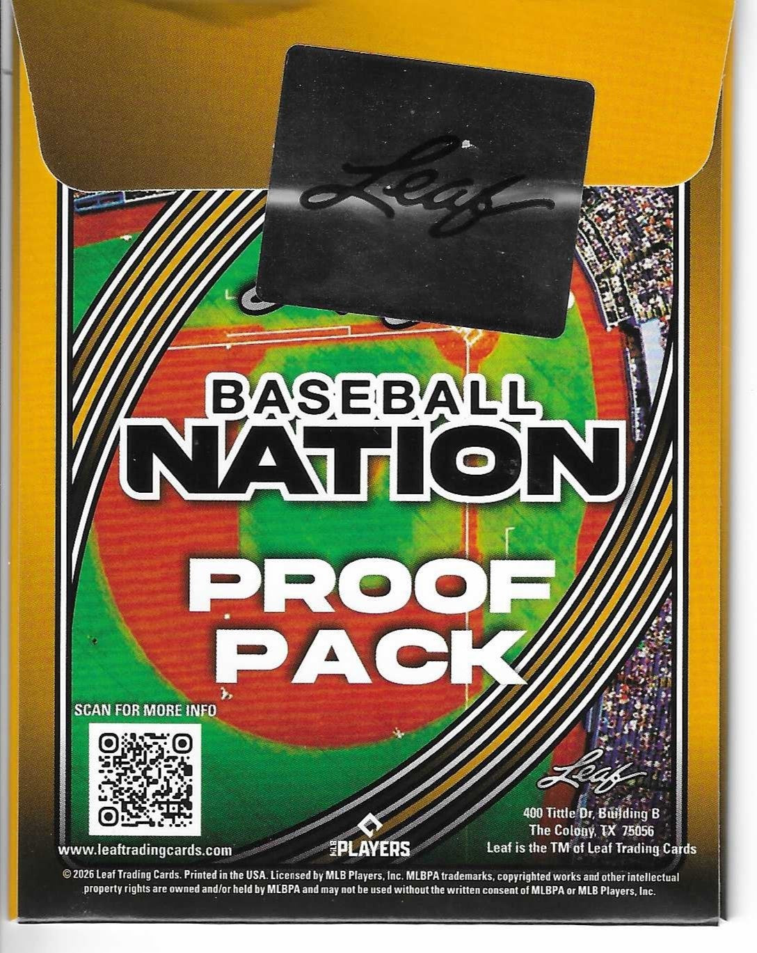 2026 Leaf Baseball Pre Production Proof Pack 1/1"s Metal, Nation, Pro Set, Vivid