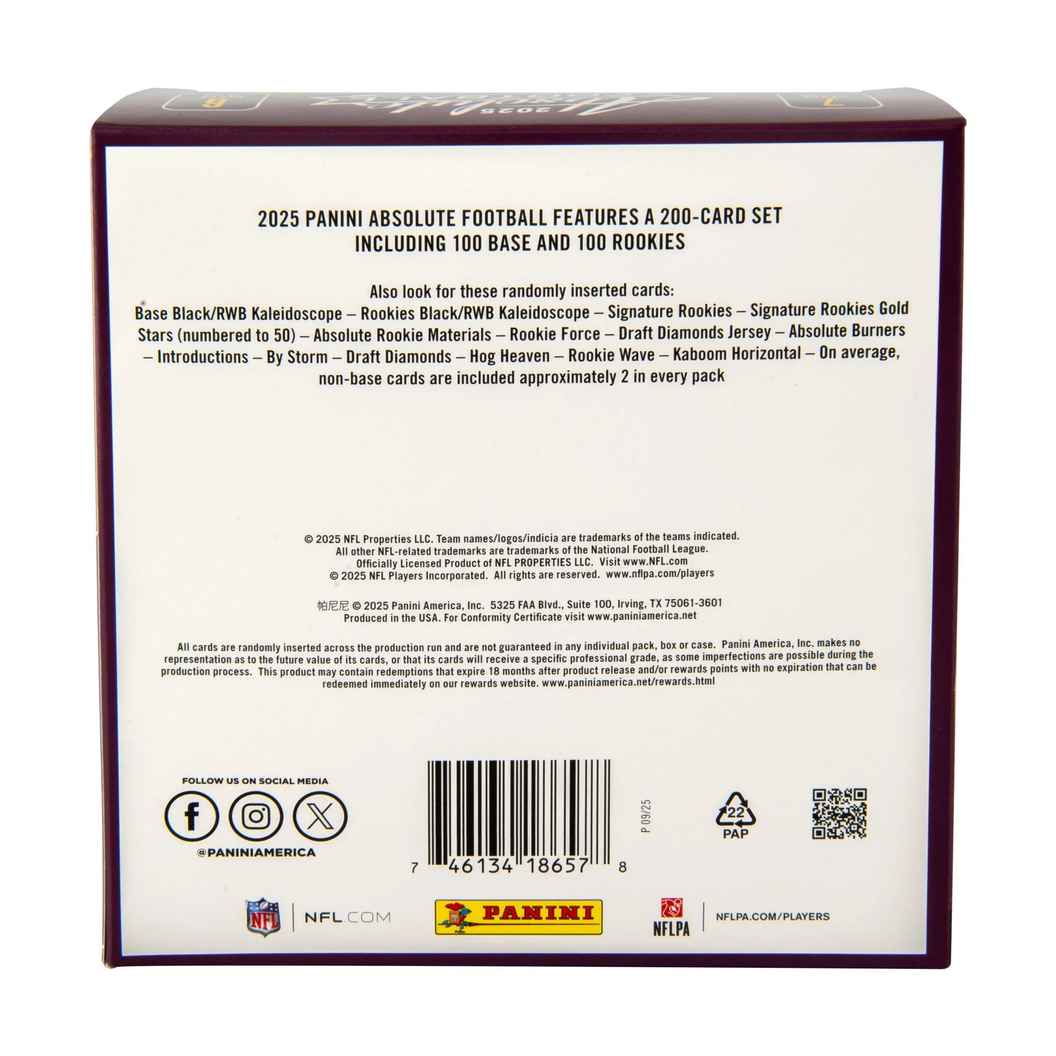 2025 ABSOLUTE FOOTBALL MEGA BOX