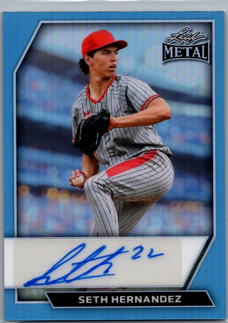 2026 Leaf Baseball Seth Hernandez Blue Autographed Card BA-SH1 4/8 - Pittsburgh Pirates