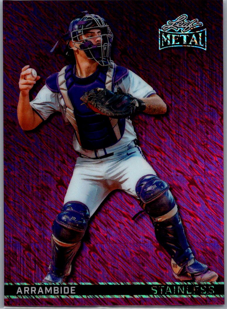 Cade Arrambide 2026 Leaf Metal Stainless Purple Shimmer 1/1