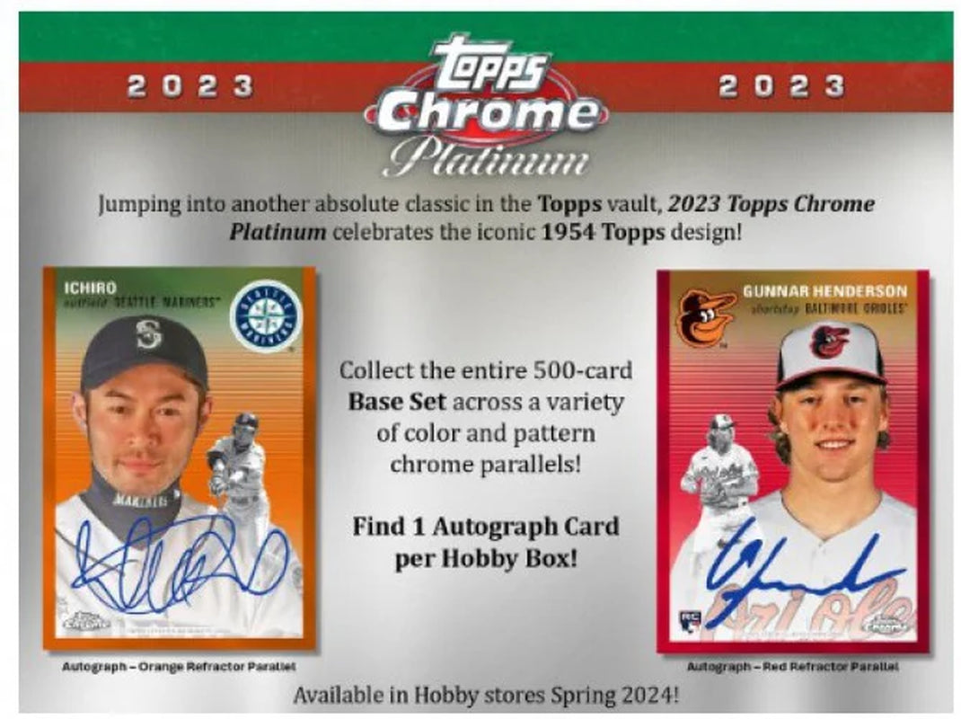 MLB 2023 Chrome Platinum Baseball Trading Card HOBBY Pack (4 Cards)