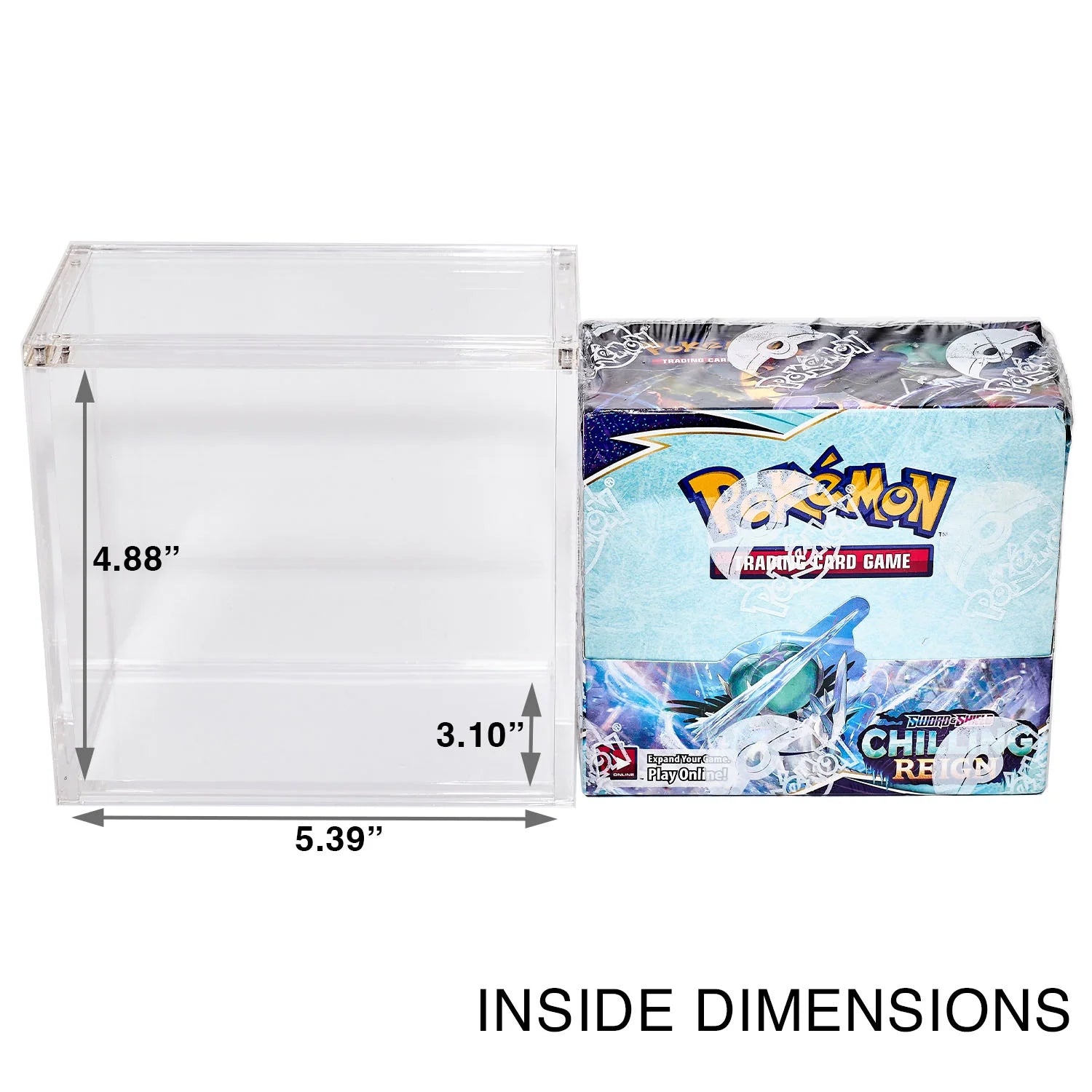 Acrylic Display Case for Pokemon Booster Box 6Mm Premium Magnetic Top Stackable