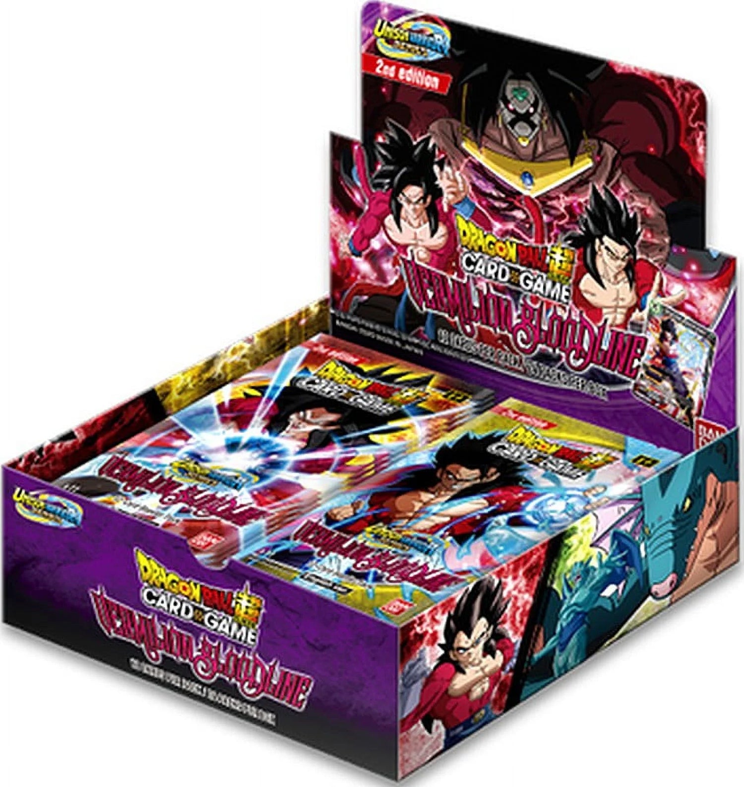 Dragon Ball Super Unison Warrior Series 2 Vermilion Bloodline Booster Box (24 Packs, Unlimited Edition)