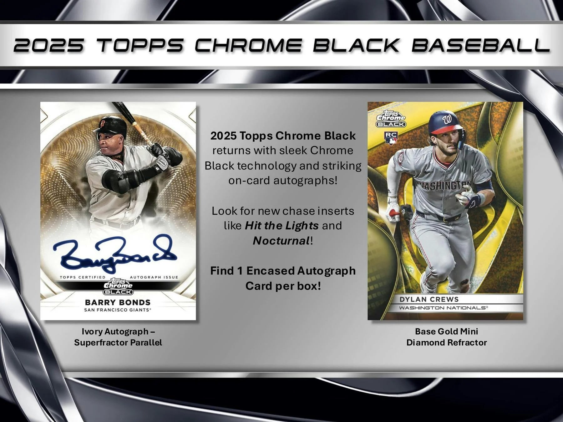 2025  Chrome Black Baseball Hobby Box