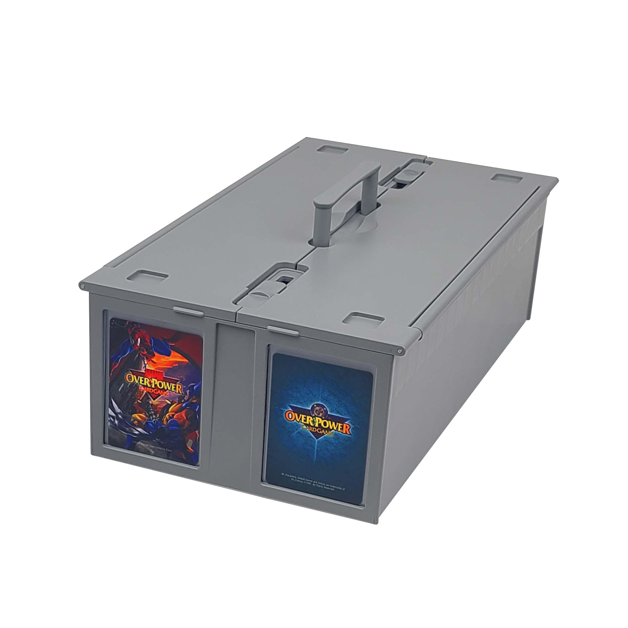 Gray storage box with &
