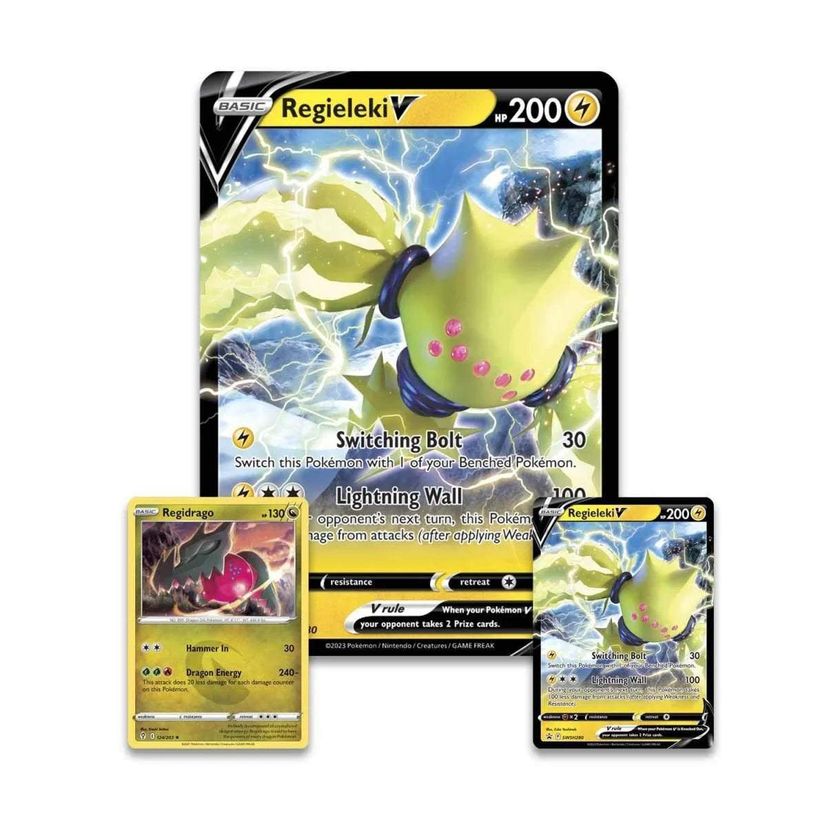Crown Zenith Regieleki V Collection (4 Booster Packs, 2 Foil Promo Cards, Oversized Card & More)