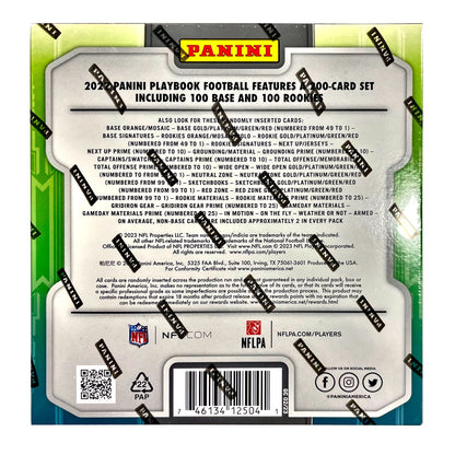 2022  Playbook NFL Football Trading Cards Mega Box