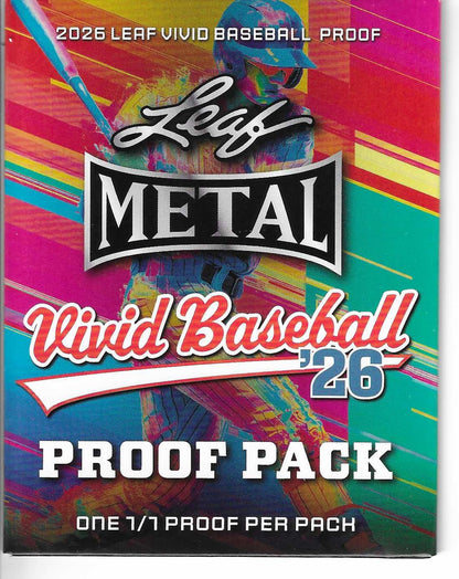 2026 Leaf Metal Vivid Baseball 1/1 Proof Pack