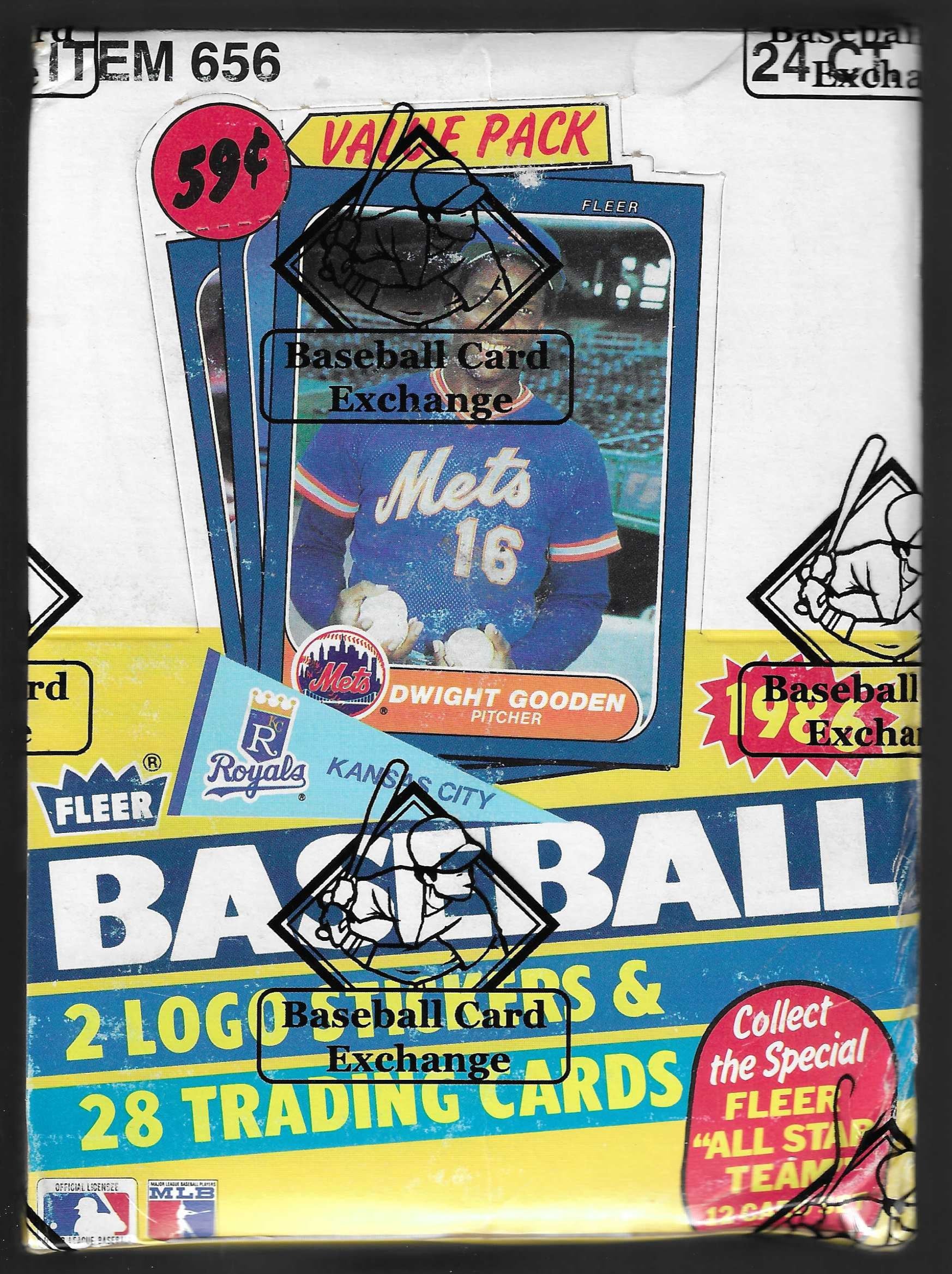1986 Fleer Factory Sealed CELLO Box - BBCE Certified - 24pk/28cds