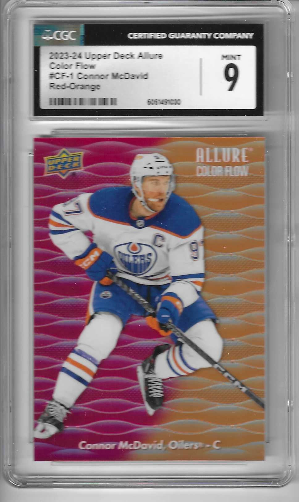 2023-24 Upper Deck Allure - Color Flow Connor McDavid #CF-1 Orange Yellow