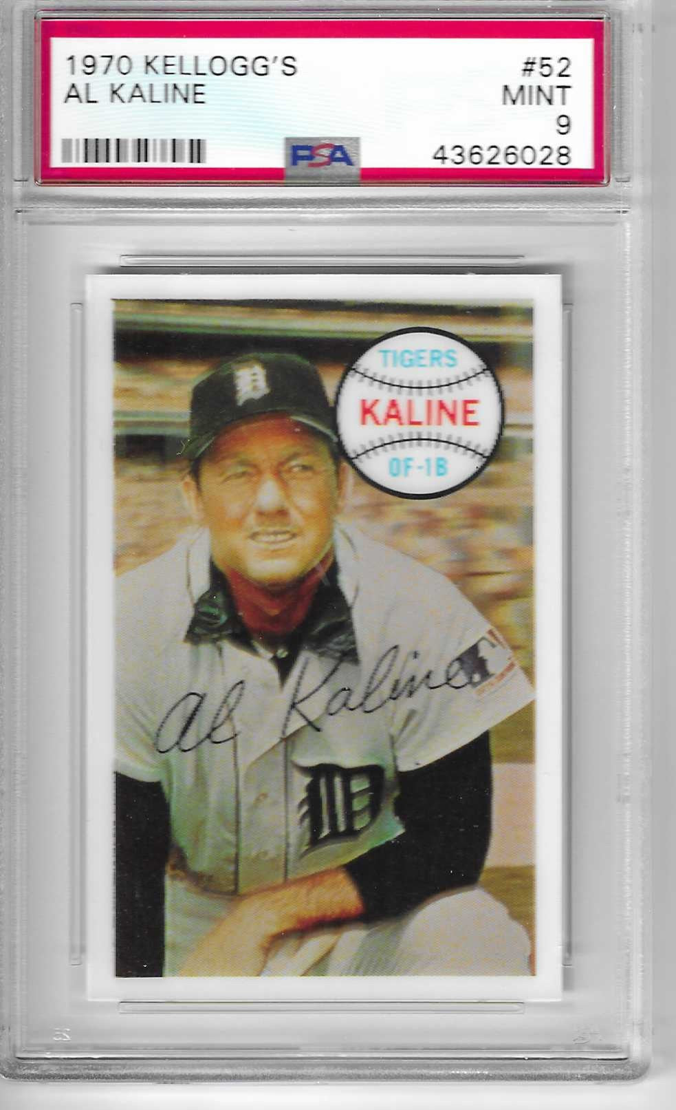 AL KALINE 1970 Kellogg's #52 PSA 9 MINT - TIGERS