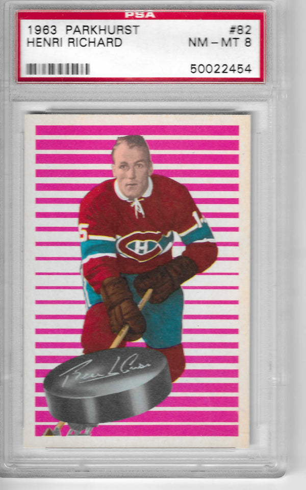 1963 Parkhurst Henri Richard #82 PSA 8