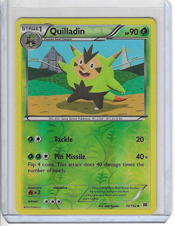 Quilladin 10/162 Rev Reverse Holo XY Breakthrough Pokemon