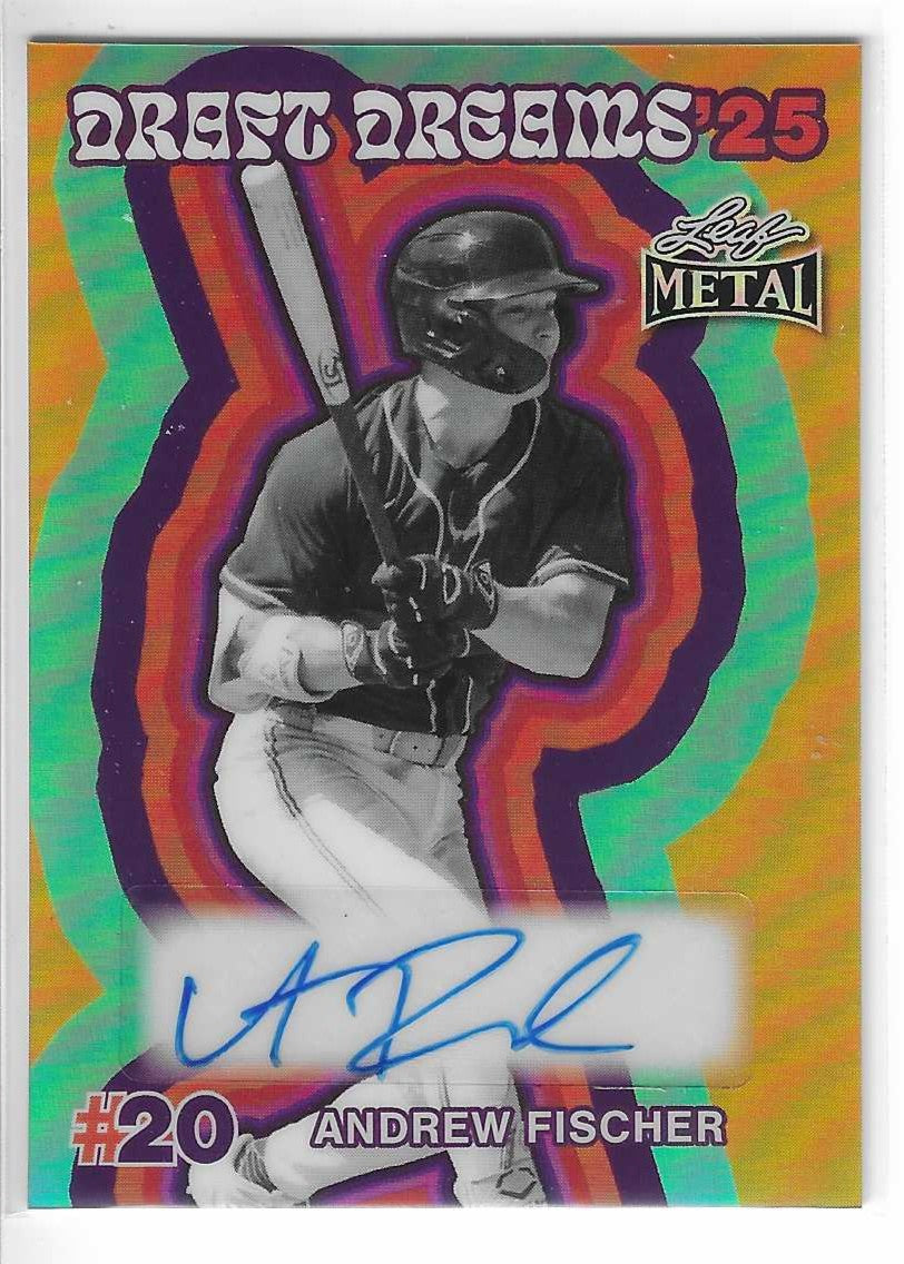 2026 Leaf Metal Baseball Andrew Fischer Draft Dreams 1/1 Auto
