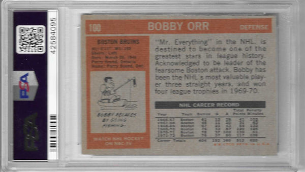 1971 Topps Bobby Orr #100 PSA 7 NM - Boston Bruins HOF