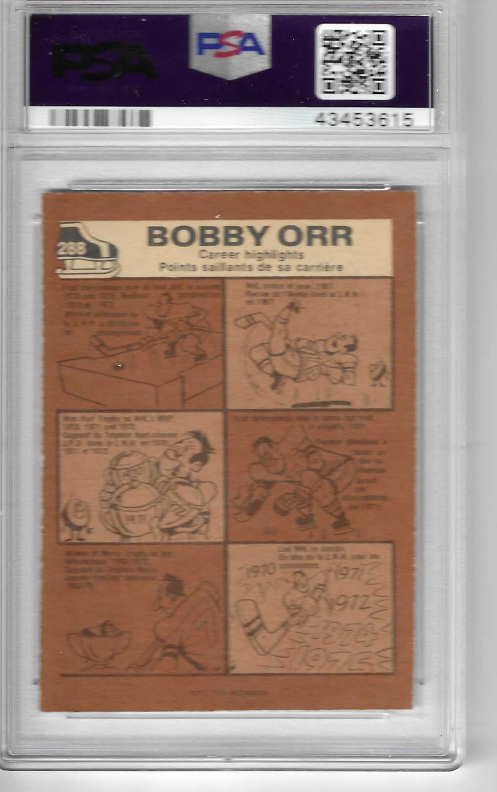 1975-76 O-Pee-Chee Bobby Orr #288 PSA 8 HOF