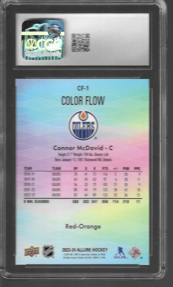 2023-24 Upper Deck Allure - Color Flow Connor McDavid #CF-1 Orange Yellow