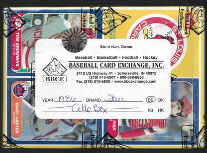 1986 Fleer Werksversiegelte Cellophanbox - BBCE-zertifiziert - 24er-Pack/28 CDs