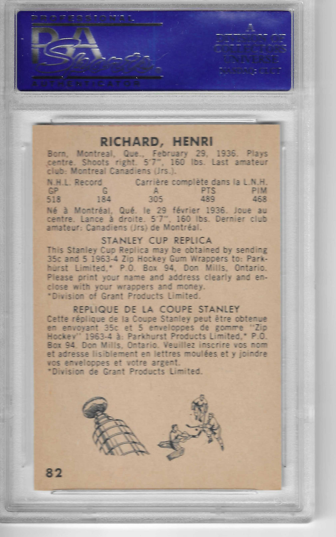 1963 Parkhurst Henri Richard 