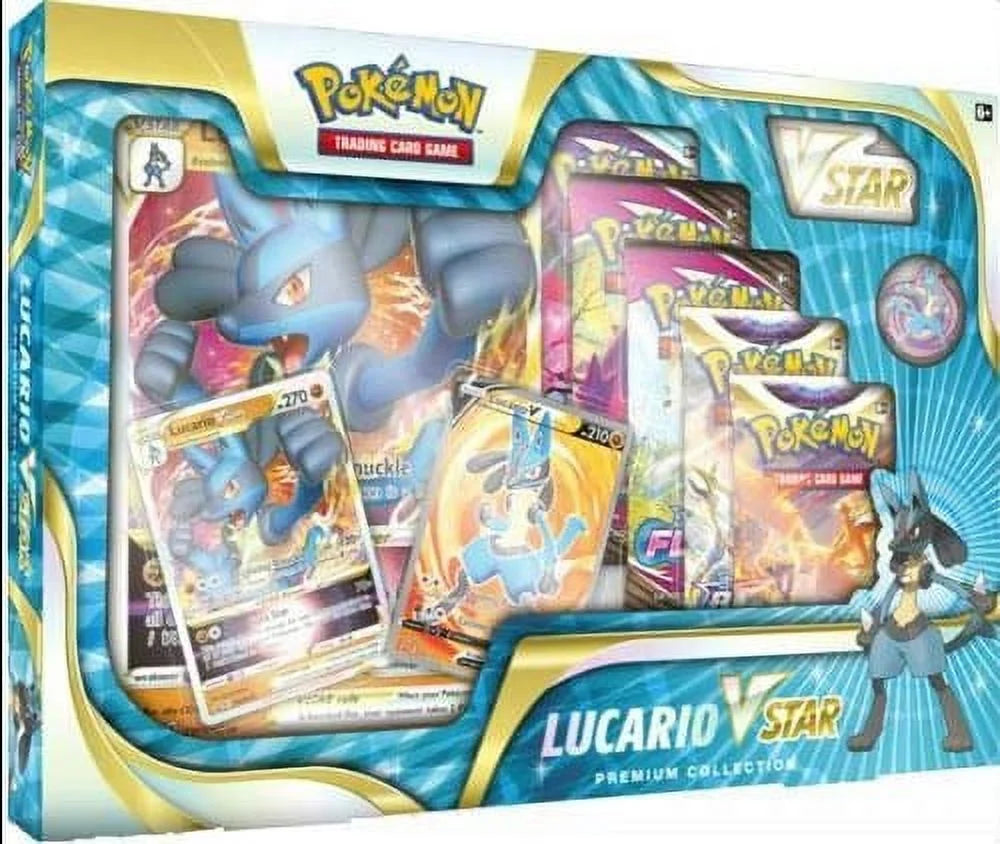 Lucario Vstar Premium Collection Box - 6 Booster Packs