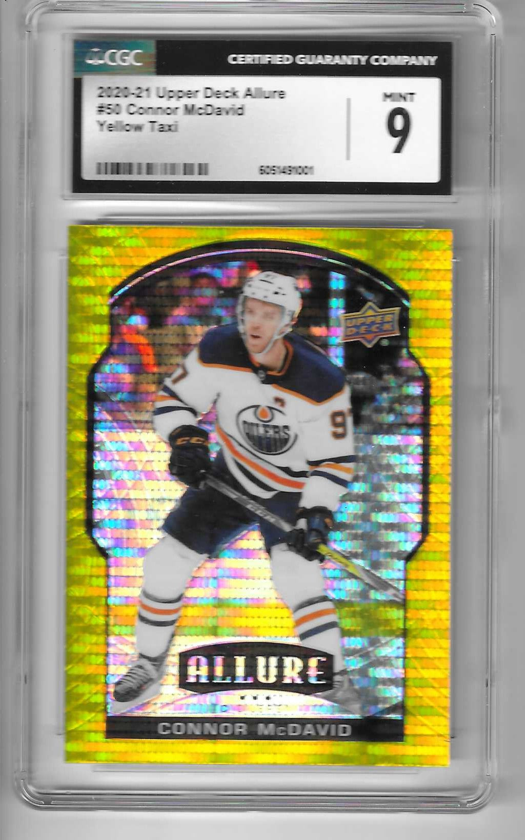 2020 UD Allure Connor McDavid Yellow Taxi #50 CGC MINT 9