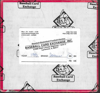 Scatola hobby sigillata della Donruss Baseball Factory del 1982