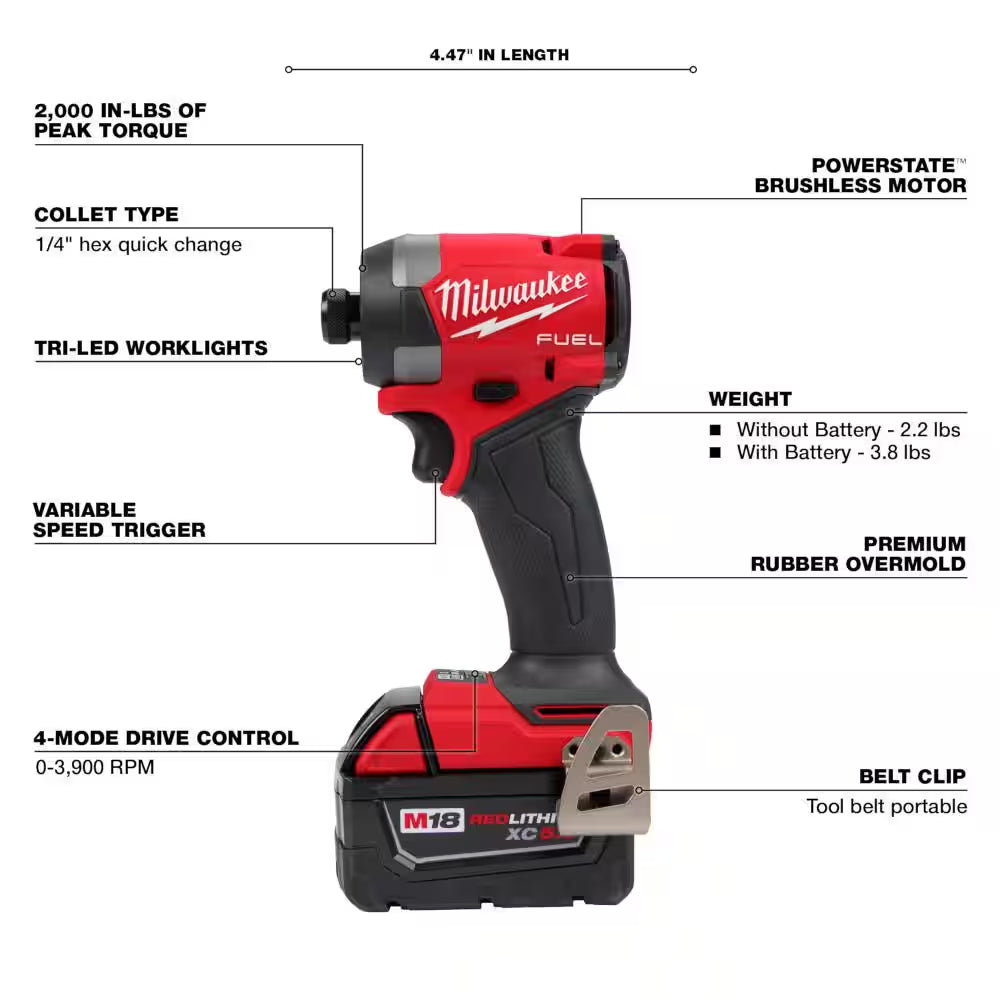 M18 FUEL 18V Lithium-Ion Brushless Cordless Hammer Drill and Impact Driver Combo Kit and M18 FUEL Blower