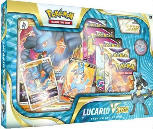 Lucario Vstar Premium Collection Box - 6 Booster Packs