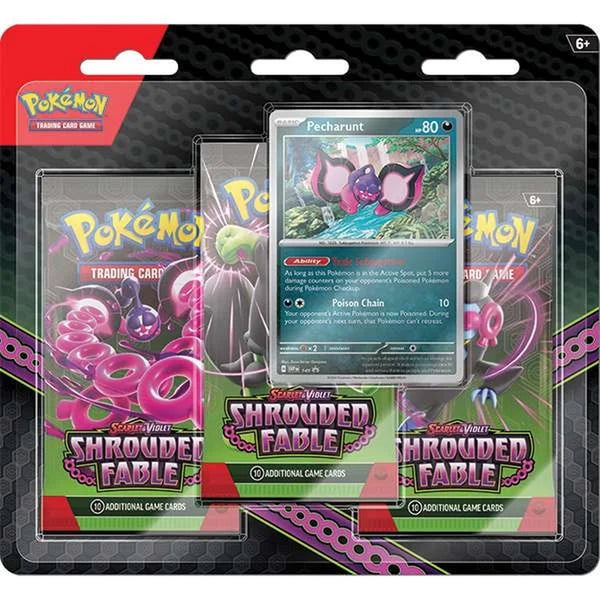 Scarlet & Violet Shrouded Fable Pecharunt Special Edition (3 Booster Packs & 1 Foil Promo Card)