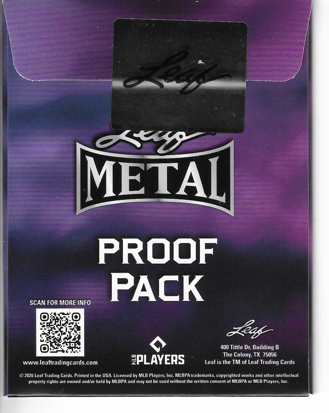 2026 Leaf Baseball Pre Production Proof Pack 1/1"s Metal, Nation, Pro Set, Vivid