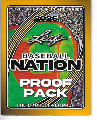2026 Leaf Baseball Pre Production Proof Pack 1/1"s Metal, Nation, Pro Set, Vivid