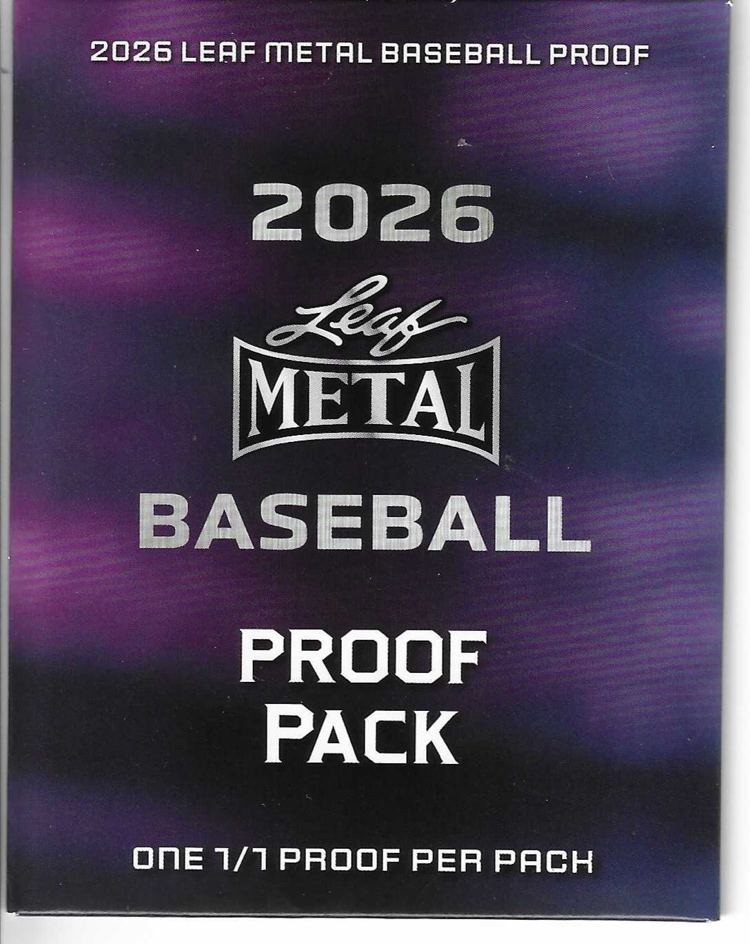 2026 Leaf Baseball Pre Production Proof Pack 1/1"s Metal, Nation, Pro Set, Vivid