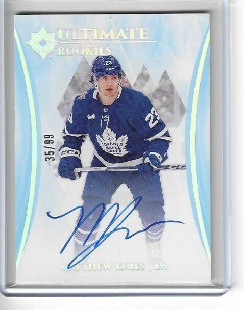 2023/24 Upper Deck Ultimate Rookies Matthew Knies Blue Auto /99