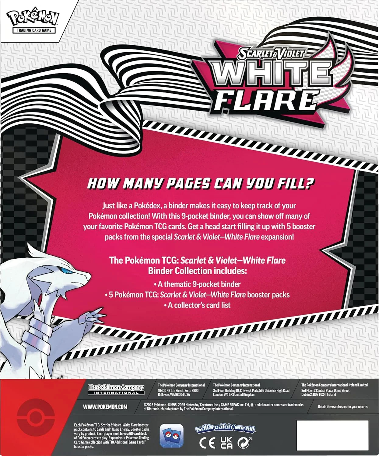 Trading Card Games Scarlet & Violet 10.5 White Flare Binder Collection Box