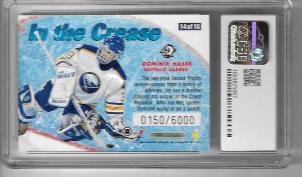 1996-97 Pinnacle Summit in the Crease /6000 Dominik Hasek #14 PSA 9.5
