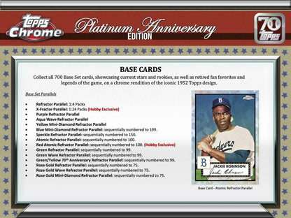 2021  Chrome Platinum Anniversary Baseball Hobby Box