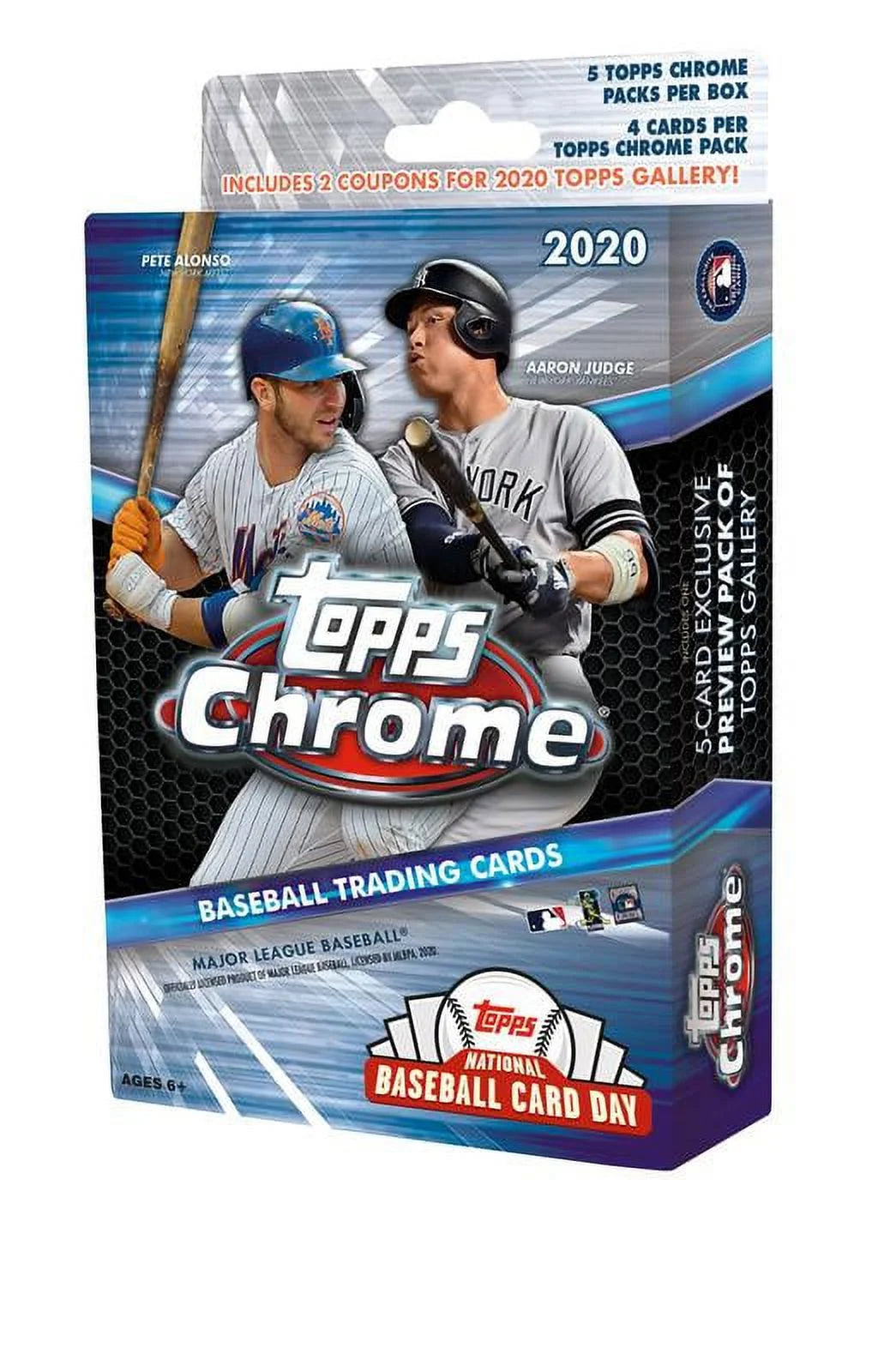 2020  Chrome MLB Baseball Trading Cards Hanger Box- National Baseball Card Day Exclusive- 20 Cards + 1 Bonus Pack Featuring National Baseball Card Day 2020  Updates Release