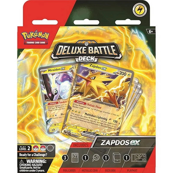 Trading Cards - Deluxe Battle Deck - ZAPDOS EX (60-Card Deck, Deck Box, Playmat & More)