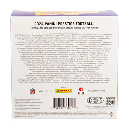 2024  Prestige Football Trading Cards Mega Box