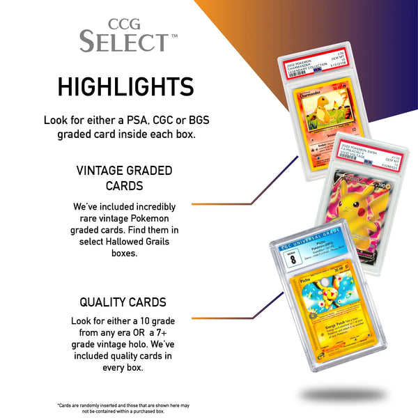 | Hallowed Grails | 1X Guaranteed Graded Card | 7+ Vintage Holo or 10 Grade | PSA, CGC, BGS