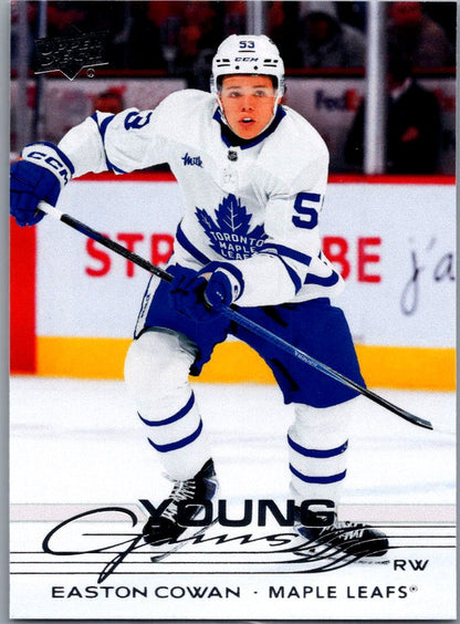 2025/26 Upper Deck Easton Cowan Young Guns Card 