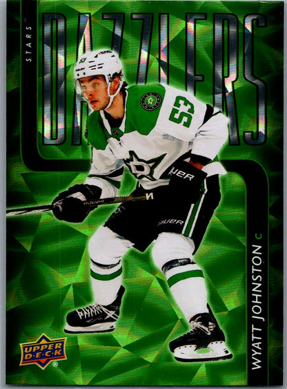 2025/26 Upper Deck Wyatt Johnston Green Dazzlers Card DZ-95