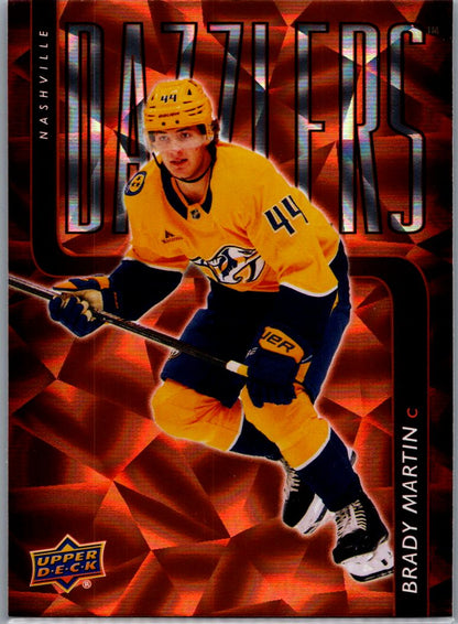 2025/26 Upper Deck Brady Martin Orange Dazzlers Card DZ-89