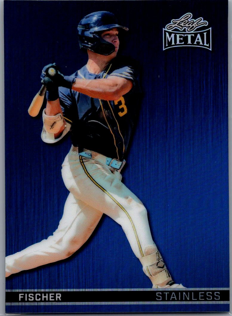2026 Leaf Metal Baseball Andrew Fischer Blue Stainless SB-4 /4 Brewers