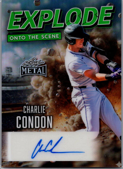2026 Leaf Metal Baseball Charlie Condon Explode on the Scene 3/3 Auto - Rockies