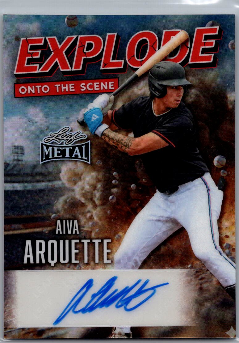 Aiva Arquette 2026 Leaf Metal Explode on the scene Auto /4 - Marlins