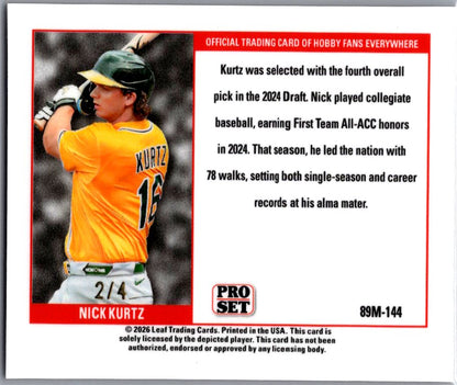 Nick Kurtz 2026 Pro Set Baseball Copper Mini /4