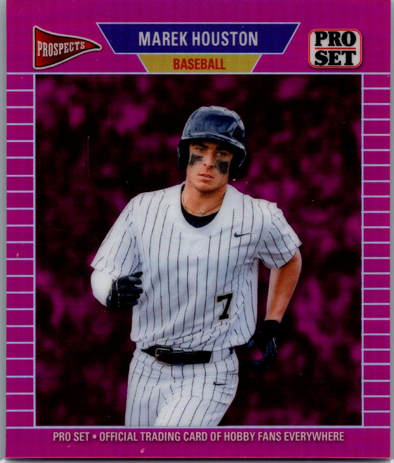 Marek Houston 2026 Leaf Pro Set Pink Mini Prospect Card /6