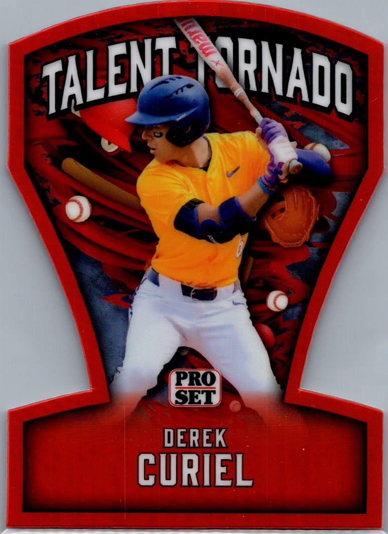 Derek Curiel 2026 Pro Set Talent Tornado Die Cut Laser Orange 1/1