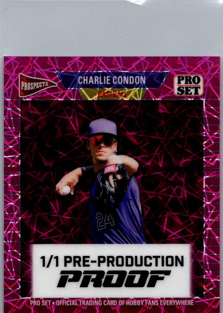 Charlie Condon 2026 Leaf Pro Set Pink Mini 1/1 Pre Production Proof, Rockies